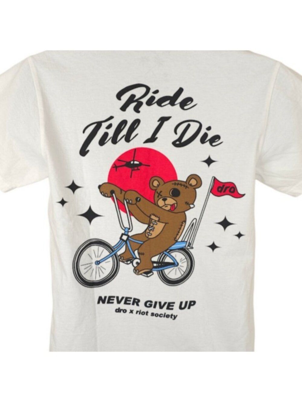 Lowrider Bike T Shirt Mens Size Small White Ride Till I Die Riot Society X Dro